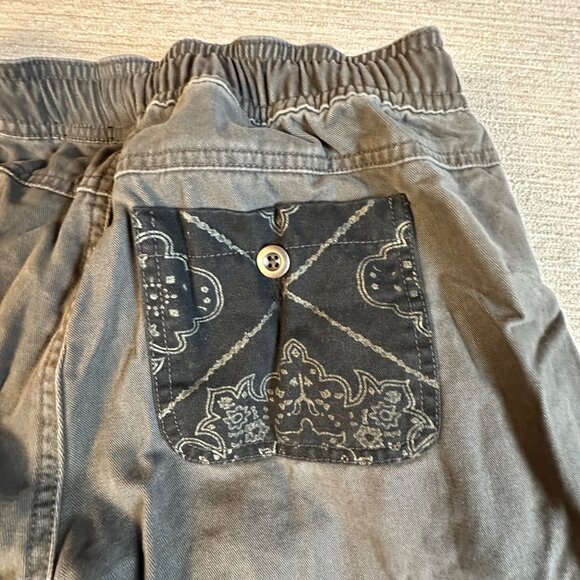 Vintage Style Mens Jogger Pants With Elastic Waist & Bandana Print Grunge Punk - Picture 6 of 16